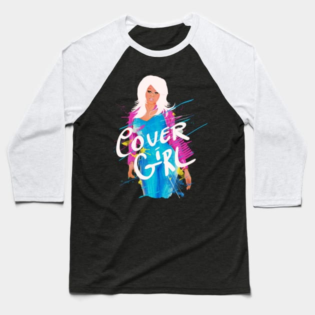 RuPaul Cover Girl Baseball T-Shirt by guirodrigues